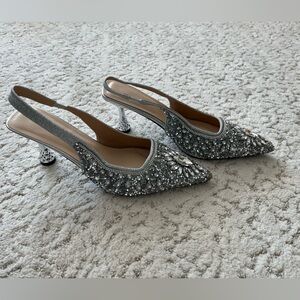 Rhinestone heels size 12 like new